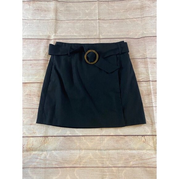 NWT Sugar + Lips Women's Black Belted Mini Skirt - Medium - Picture 3 of 13